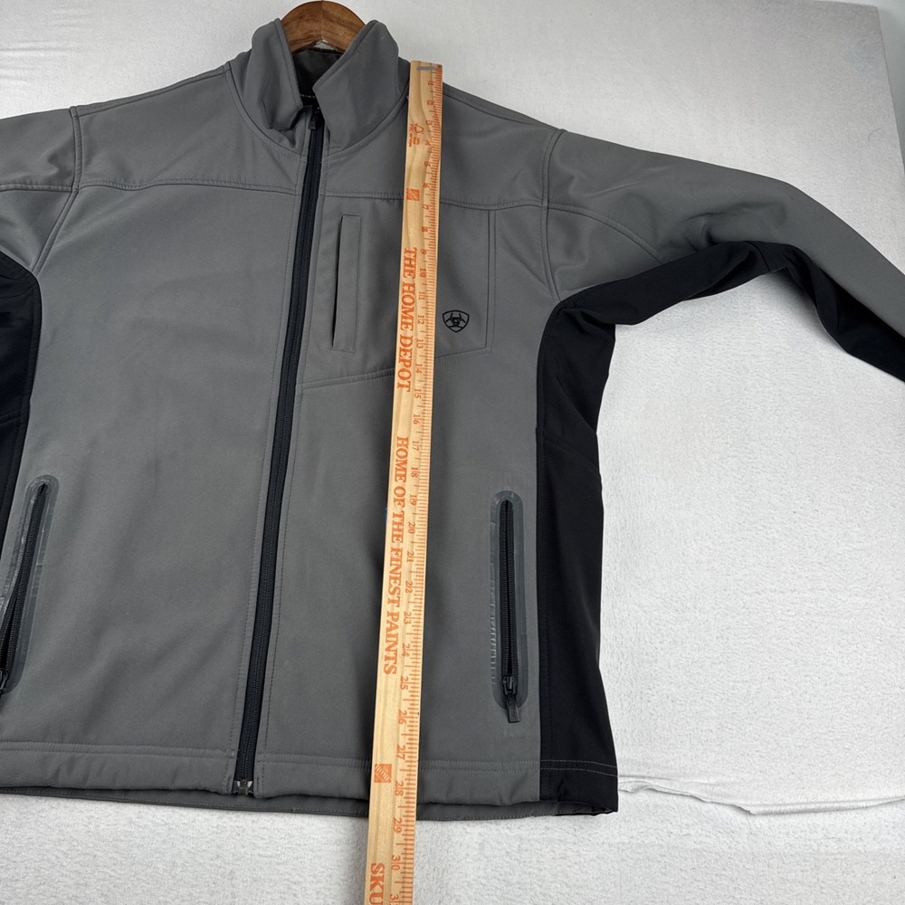 Ariat Mens Softshell Gray Jacket Large Outdoor Camping Workwear Hiking READ - Picture 3 of 10
